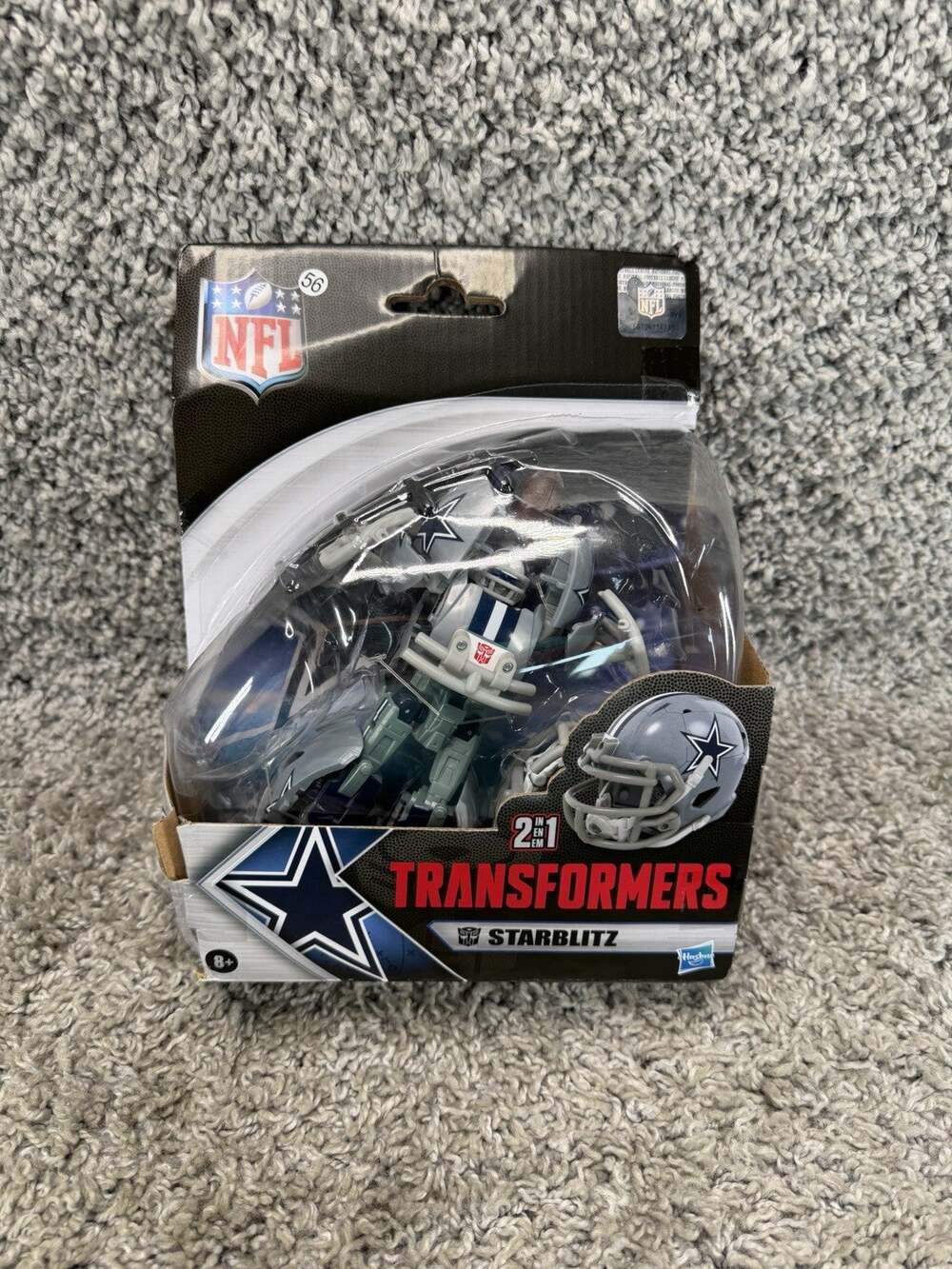 Transformers Collaborative NFL Dallas Cowboys Starblitz Action Figure Toy Helmet